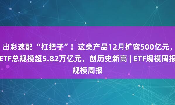 出彩速配 “扛把子”！这类产品12月扩容500亿元，ETF总规模超5.82万亿元，创历史新高 | ETF规模周报