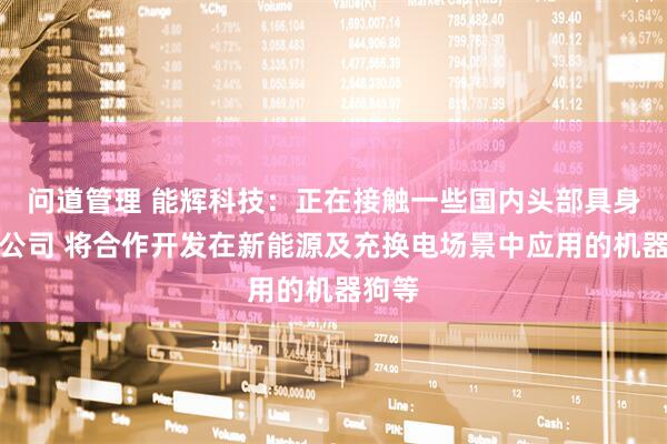 问道管理 能辉科技：正在接触一些国内头部具身智能公司 将合作开发在新能源及充换电场景中应用的机器狗等